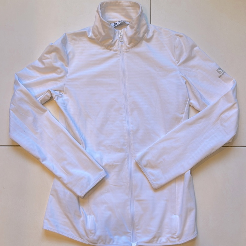 Salomon White Front Zip Jacket XS EUC